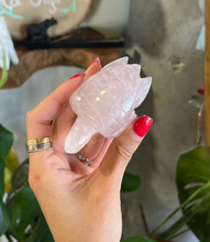 Load image into Gallery viewer, Rose Quartz Turtle Crystal Carving