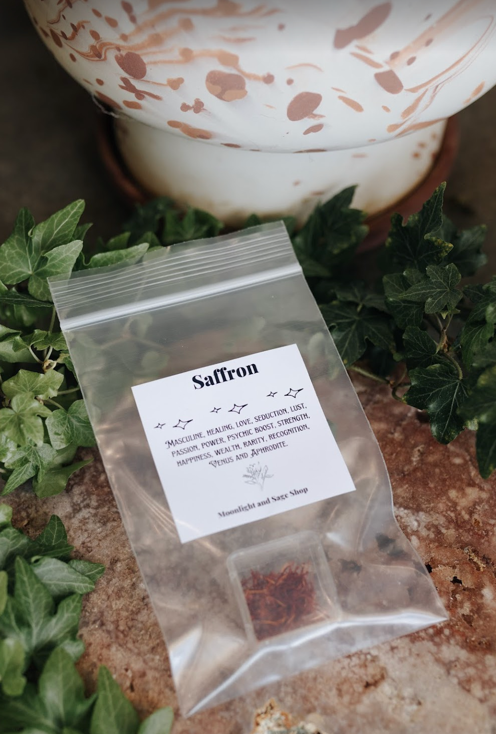Saffron Herb (Healing, Love, Lust, Passion, Strength, Wealth) Moonlight And Sage Shop