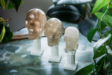 Load image into Gallery viewer, Small Smokey Quartz Skull Crystal Carving