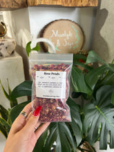 Load image into Gallery viewer, Dried Organic Red Rose Petals 1 Oz