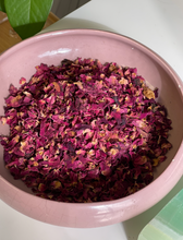 Load image into Gallery viewer, Dried Organic Red Rose Petals 1 Oz
