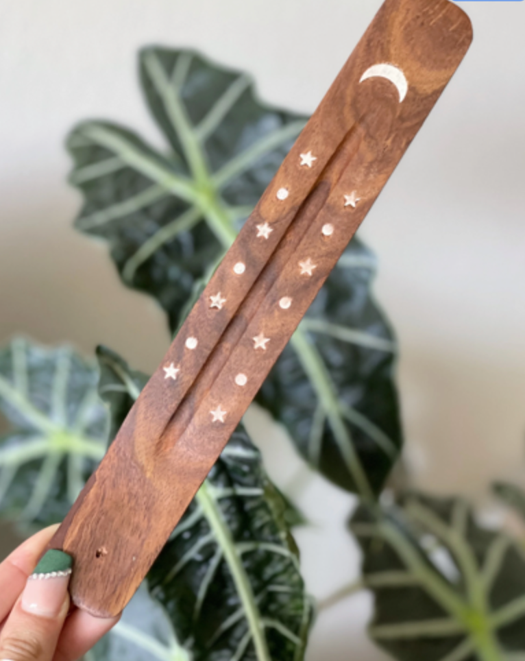 Star and Moon Incense Holder + Wooden Moon Incense Holder