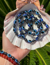 Load image into Gallery viewer, Evil Eye and Hematite Gemstone Bracelet