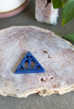 Load image into Gallery viewer, Blue Adventurine Deadly Hallows Symbol Crystal Carving