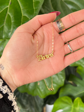 Load image into Gallery viewer, Aries Zodiac Necklace 14k Gold Filled / Plated