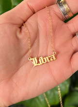 Load image into Gallery viewer, Libra Zodiac Necklace 14k Gold Filled / Plated