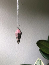 Load image into Gallery viewer, Rhodonite Jasper Pendulum + Rhodonite Jasper Pendulum Necklace & Chain