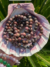 Load image into Gallery viewer, Rhodonite Bracelet + Rhodonite Gemstone Bracelet