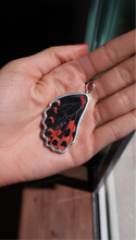 Load image into Gallery viewer, Scarlet Mormon Butterfly Silver &amp; Platinum Pendant From Peru
