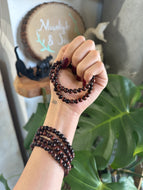 Red Tigers Eye Crystal Bracelet - 6mm Beads