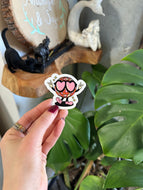 Heart Eyes Disco Ball Sticker