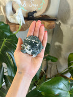 Moss Agate Fish Crystal Carving