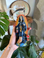 Santa Muerte Statue Figure (Our Lady of Holy Death) - Blue Robes