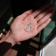 Aquamarine Silver & Platinum Pendant From Brazil