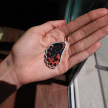 Load image into Gallery viewer, Scarlet Mormon Butterfly Silver &amp; Platinum Pendant From Peru
