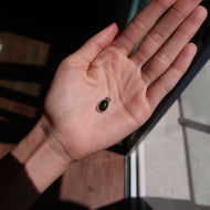 Black Opal Silver & Platinum Pendant From Ethiopia