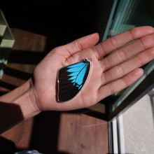 Load image into Gallery viewer, Mountain Blue Swallowtail Butterfly Silver &amp; Platinum Pendant From Peru
