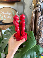 Red Female + Male Couples Candle
