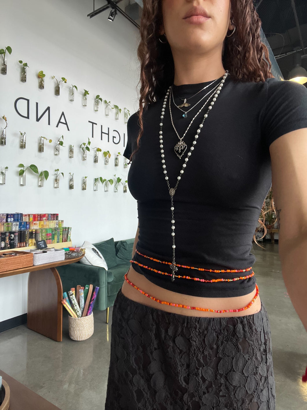 Protection Waist Beads Spiritual Protection Spelled Beads Fiery Wall