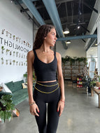 Confidence / Courage Waist Beads Spelled Beads - I am... (Yellow, White, and Iridescent)