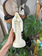 Large White Santa Muerte Candle