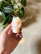 White Skull Candle