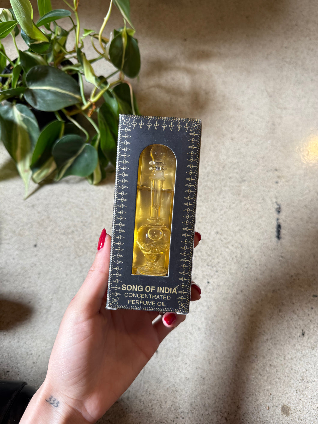 Nag Champa Perfume Oil - Handblown Glass Bottle