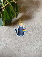Load image into Gallery viewer, Pride Black Cat Sticker
