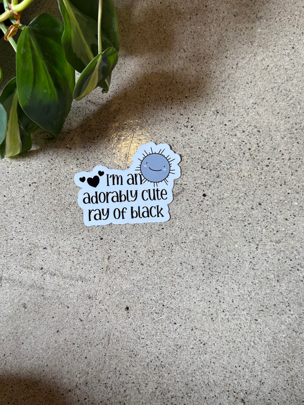 Adorably Cute Ray of Black Sticker