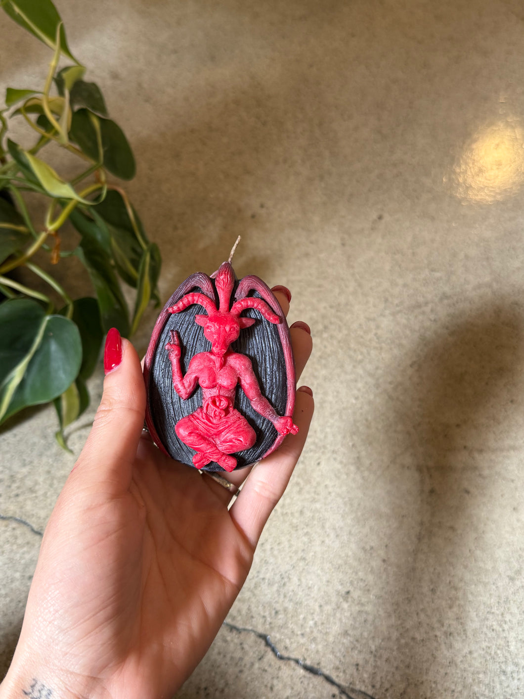 Baphomet Candle - Red and Black