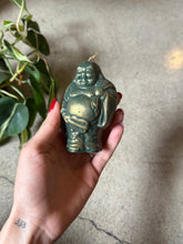 Load image into Gallery viewer, Buddha Candle - Green and Gold
