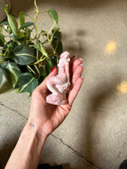 Pink Opal Mermaid Crystal Carving