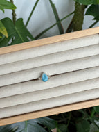 Larimar Silver & Platinum Crystal Ring Size 5 from Dominican Republic
