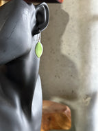 Lemon Chrysoprase Silver & Platinum Crystal Earrings from Australia