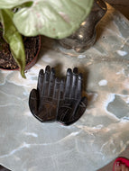 Black Obsidian Sheen Hand Bowl Crystal Carving