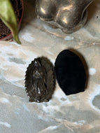 Black Obsidian Sheen Our Lady of Guadalupe Crystal Carving