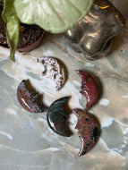 Ocean Jasper Moon Face Crystal Carving