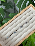 Labradorite Silver and Platinum Ring From Madagascar