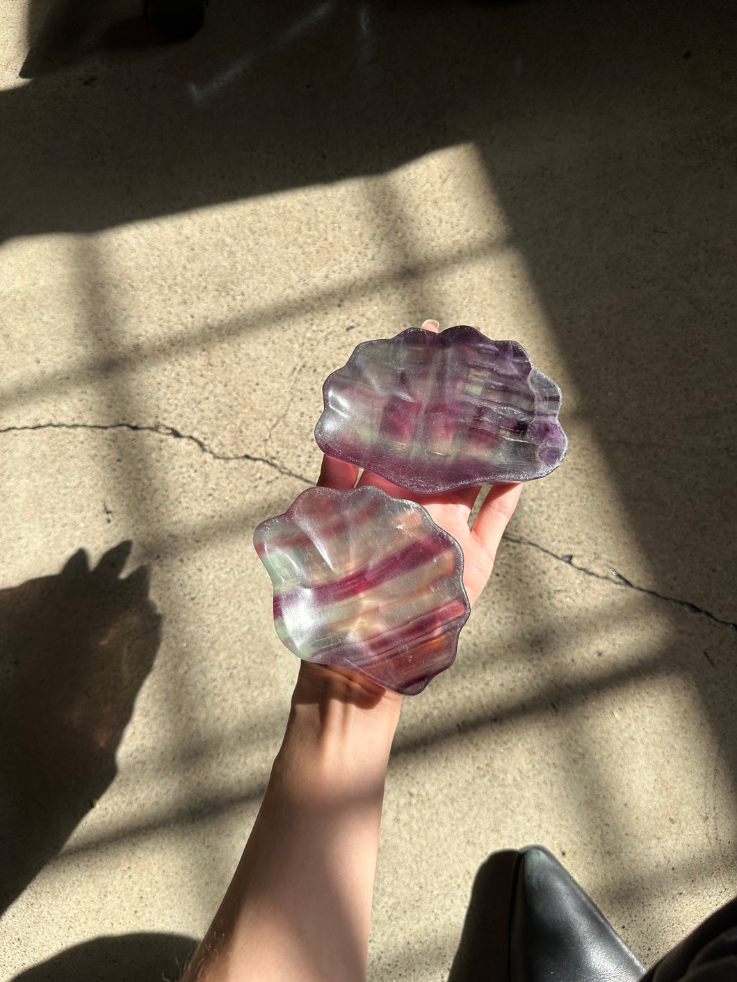 Fluorite Shell Bowl Crystal Carving