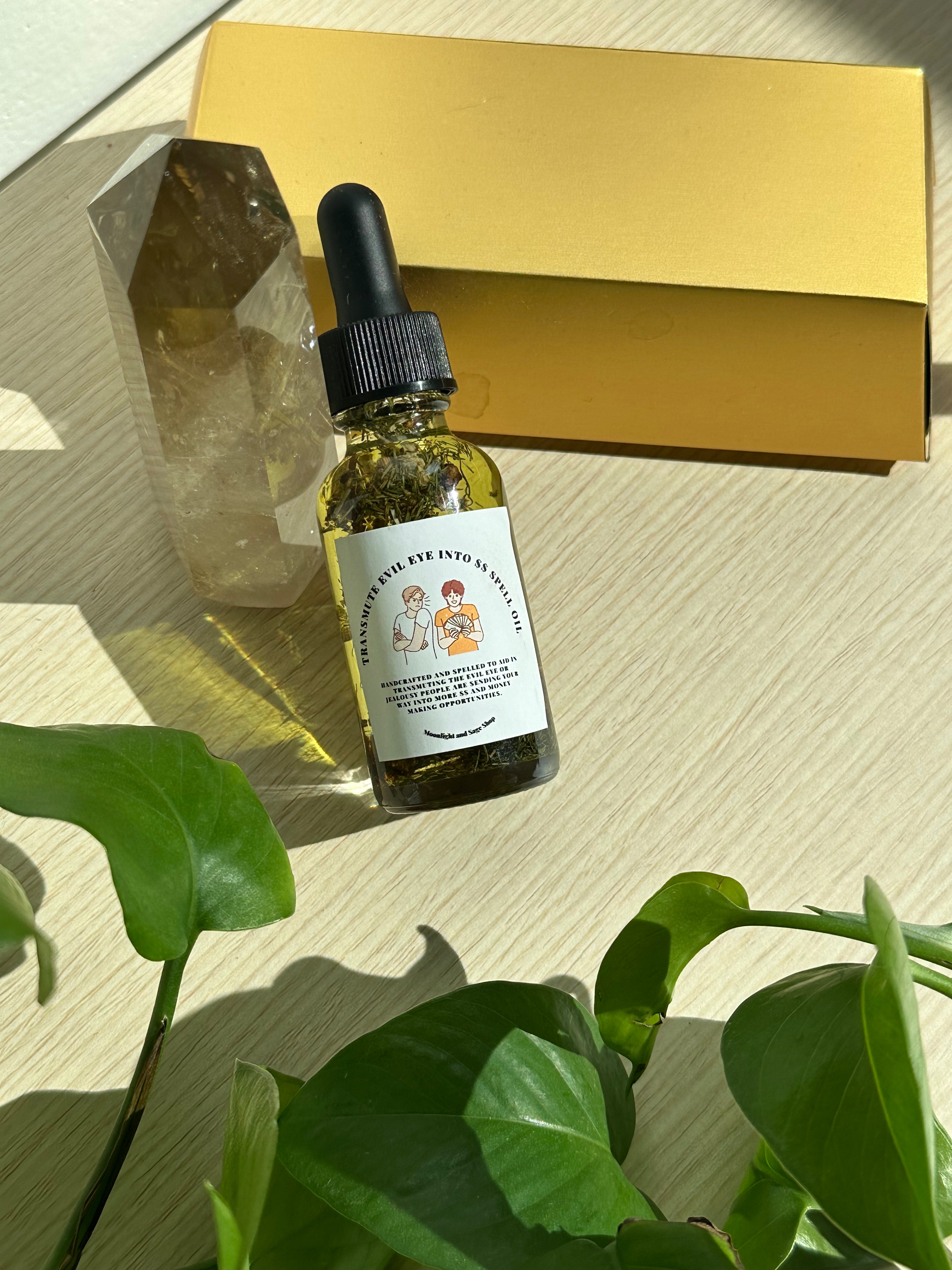 Transmute Evil Eye Into $$ Spell Oil – Moonlight And Sage Shop