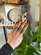 Grey Chalcedony Crystal Ring