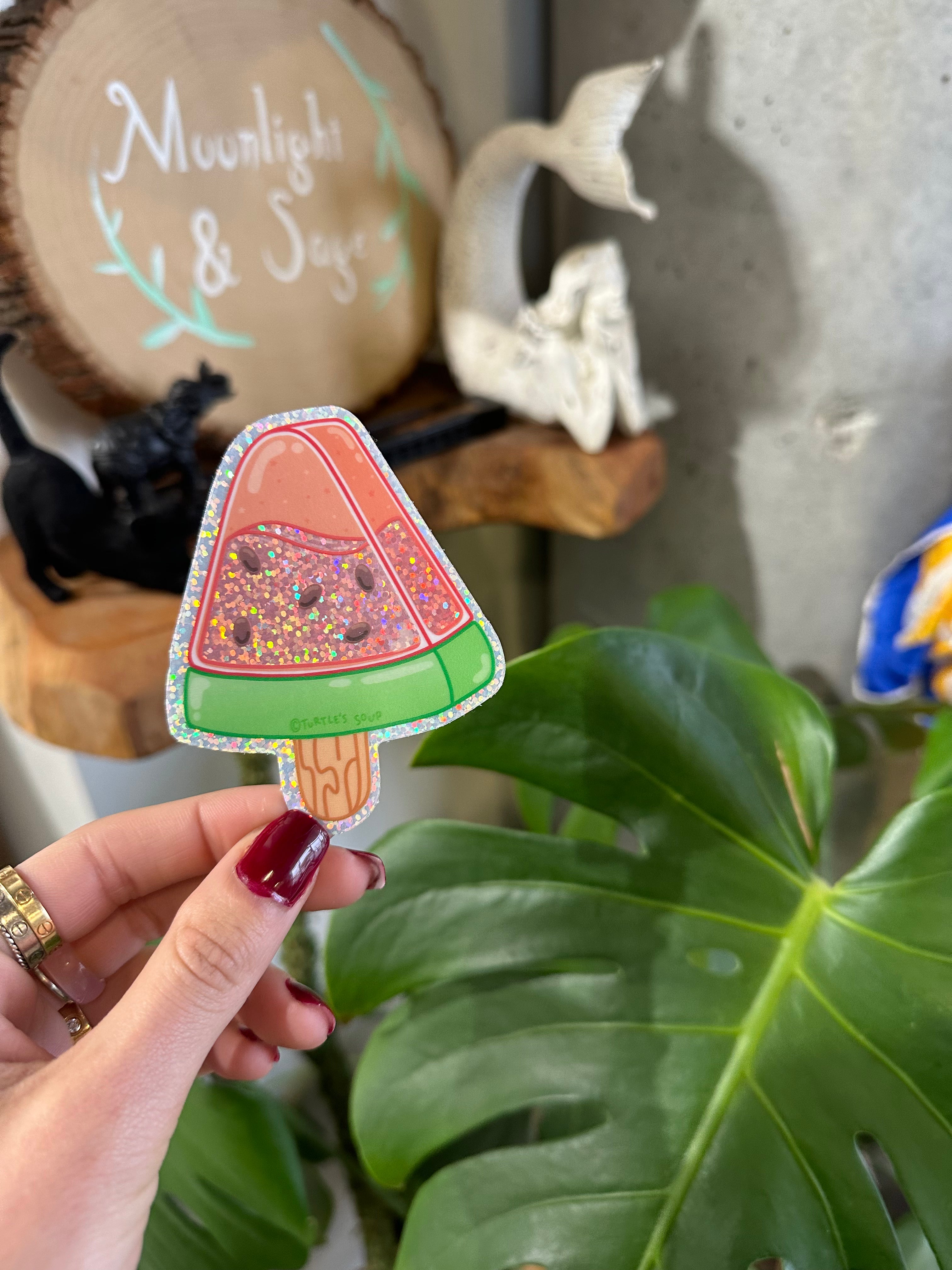 Watermelon Pop Turtle's Soup Sticker – Moonlight And Sage Shop