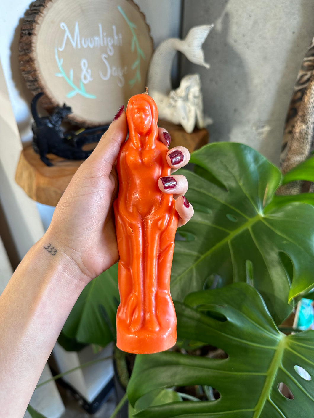 Orange Female Body Candle