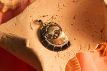 Load image into Gallery viewer, Large Silver and Black Enchanted Vanessa Shell Necklace
