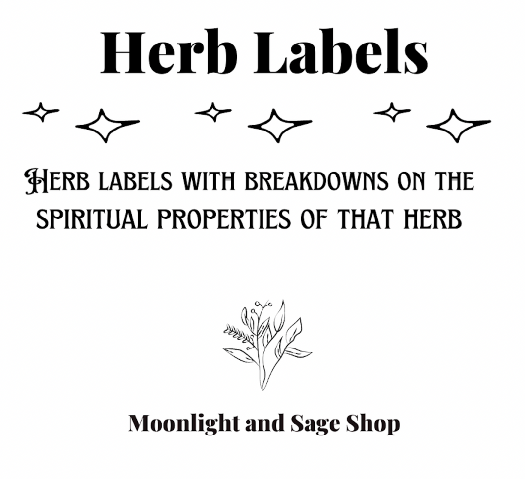 Custom Work - Herb Label
