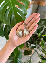 Load image into Gallery viewer, Medium Silver and Clear Shell - Enchanted Into the Depths Siren Pendant Vanessa Shell Necklace
