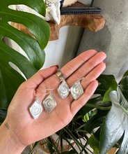 Load image into Gallery viewer, Diamond Shape Earring with Swirl Detail - Enchanted Into the Depths Siren Pendant Vanessa Shell Necklace
