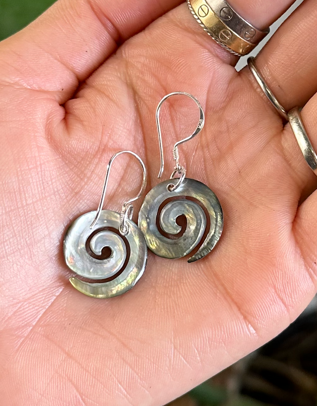 Swirl Shell Earrings - Enchanted Into the Depths Siren Pendant Vanessa Shell