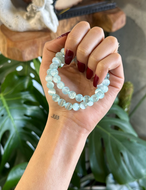 Light Blue/Green Cat's Eye Crystal Bracelet