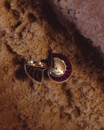 Purple Enchanted Vanessa Shell Ring - Size 8